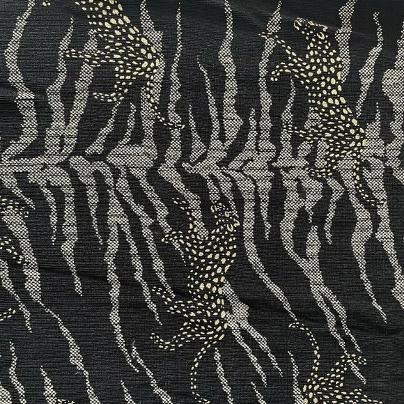 VTG Carole Little Sleeveless Maxi Dress 8 Black Gold Leopard Print Animal Print - Picture 6 of 9